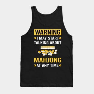 Warning Mahjong Majong Mah Jong Mah Jongg Tank Top
